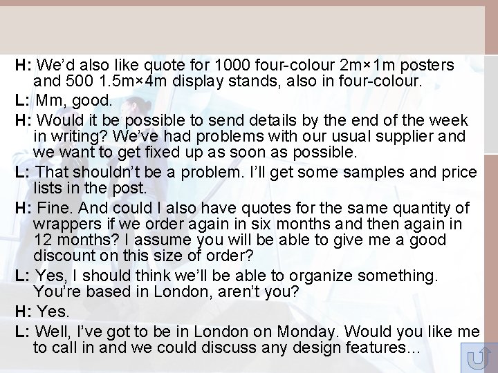 H: We’d also like quote for 1000 four-colour 2 m× 1 m posters and