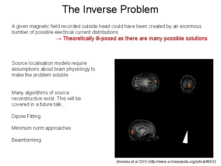 The Inverse Problem A given magnetic field recorded outside head could have been created