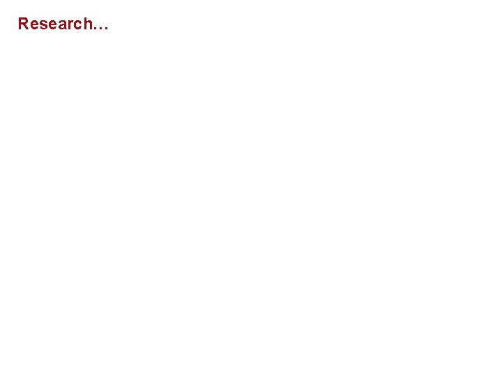 Research… Research…