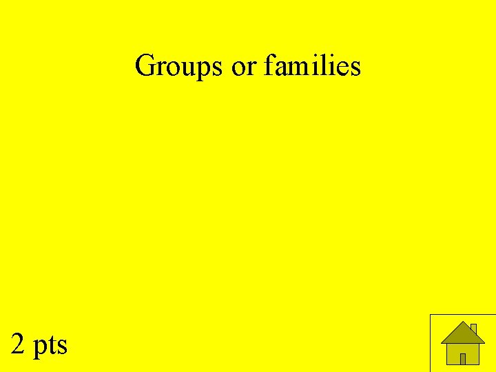 Groups or families 2 pts 