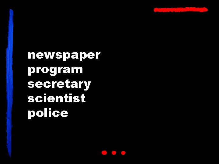 newspaper program secretary scientist police 