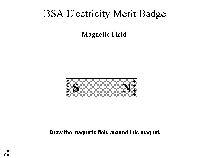 BSA Electricity Merit Badge Magnetic Field S N Draw the magnetic field around this