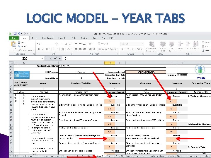 LOGIC MODEL - YEAR TABS 53 