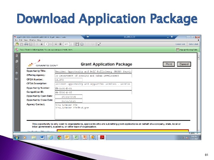 Download Application Package 81 