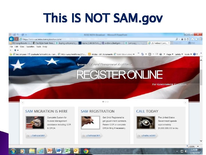 This IS NOT SAM. gov 89 