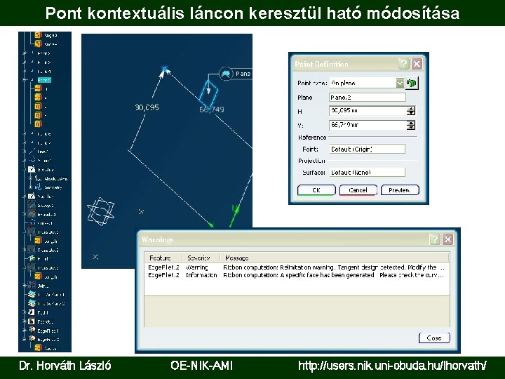 Pont kontextuális láncon keresztül ható módosítása Dr. Horváth László OE-NIK-AMI http: //users. nik. uni-obuda.