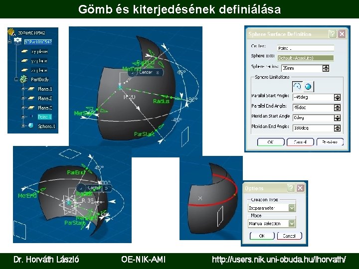 Gömb és kiterjedésének definiálása Dr. Horváth László OE-NIK-AMI http: //users. nik. uni-obuda. hu/lhorvath/ 