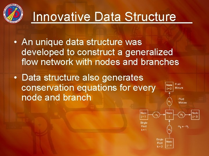 Innovative Data Structure • An unique data structure was developed to construct a generalized