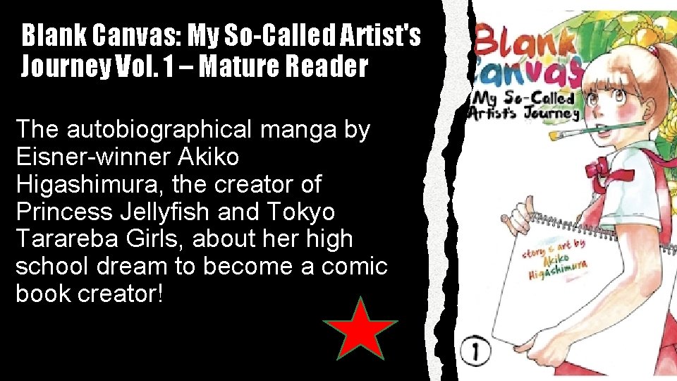 Blank Canvas: My So-Called Artist's Journey Vol. 1 – Mature Reader The autobiographical manga