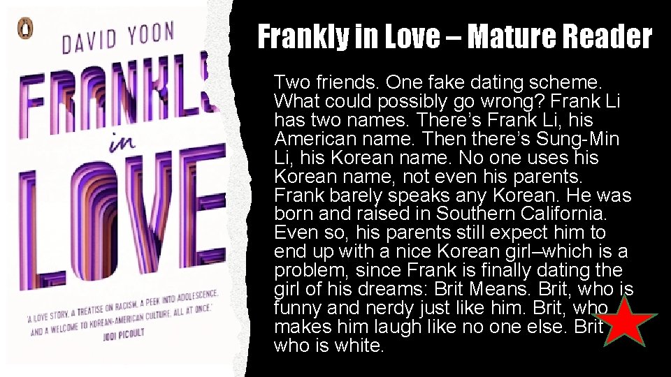 Frankly in Love – Mature Reader Two friends. One fake dating scheme. What could