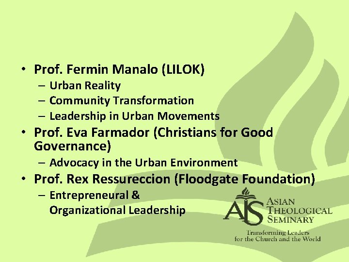  • Prof. Fermin Manalo (LILOK) – Urban Reality – Community Transformation – Leadership