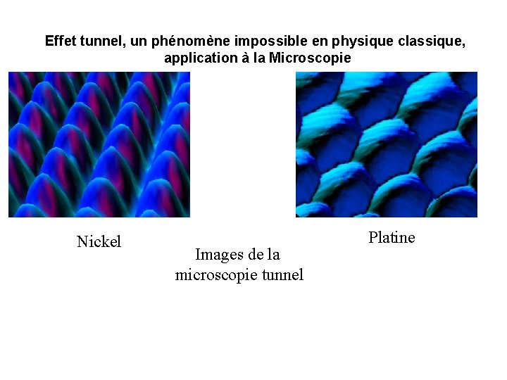 Effet tunnel, un phénomène impossible en physique classique, application à la Microscopie Nickel Images