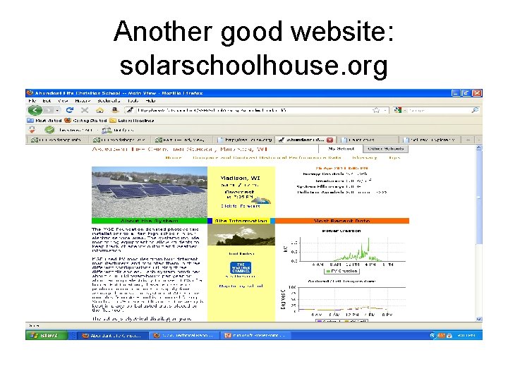 Another good website: solarschoolhouse. org 