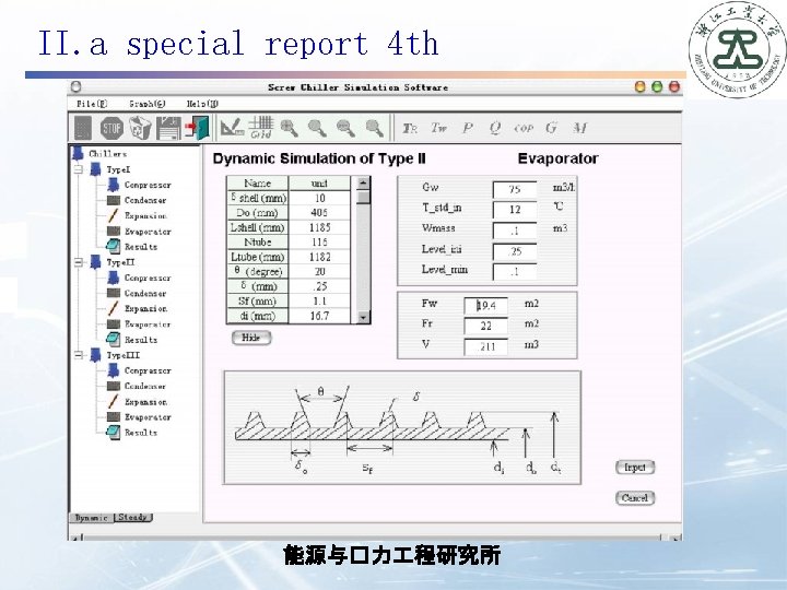 II. a special report 4 th 能源与�力 程研究所 