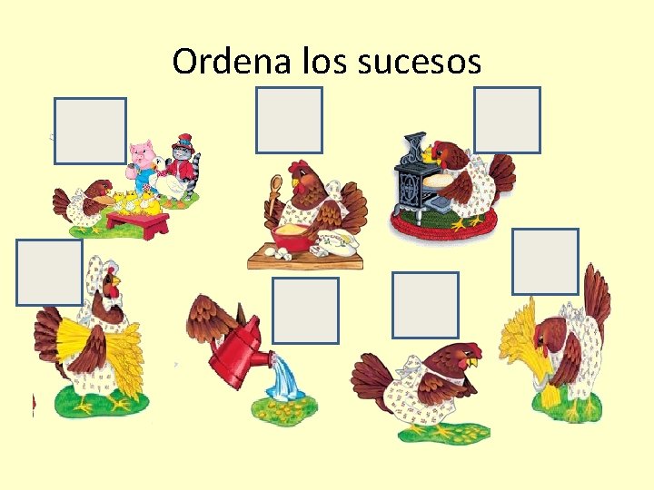 Ordena los sucesos 