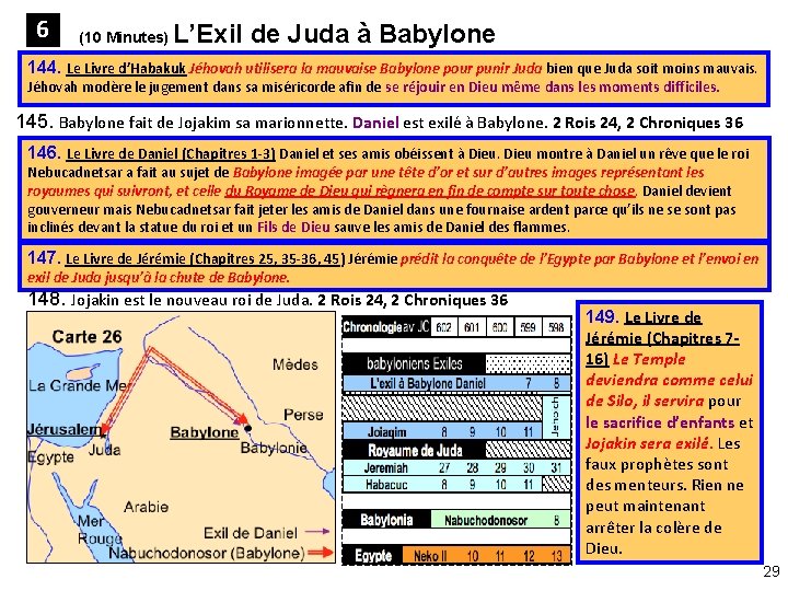6 (10 Minutes) L’Exil de Juda à Babylone 144. Le Livre d’Habakuk Jéhovah utilisera