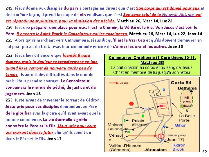 249. Jésus donne aux disciples du pain à partager en disant que c’est Son