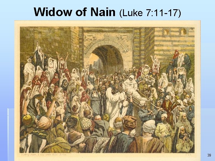 Widow of Nain (Luke 7: 11 -17) 39 