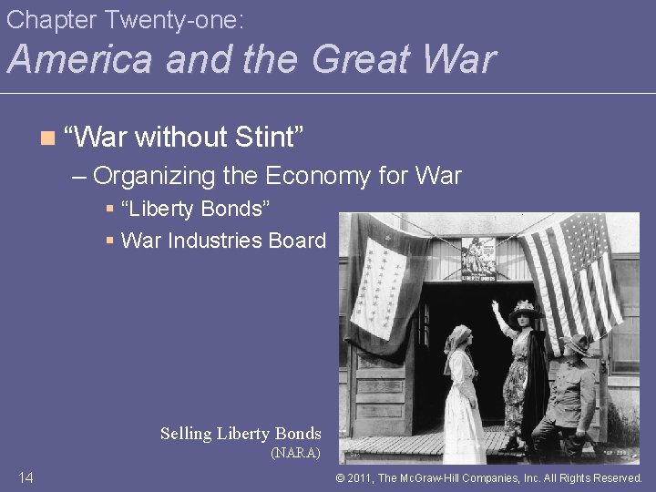 Chapter Twenty-one: America and the Great War n “War without Stint” – Organizing the