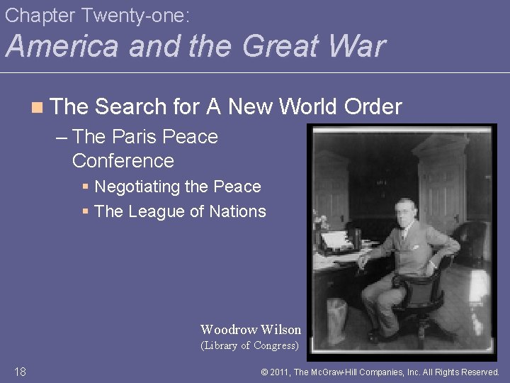 Chapter Twenty-one: America and the Great War n The Search for A New World
