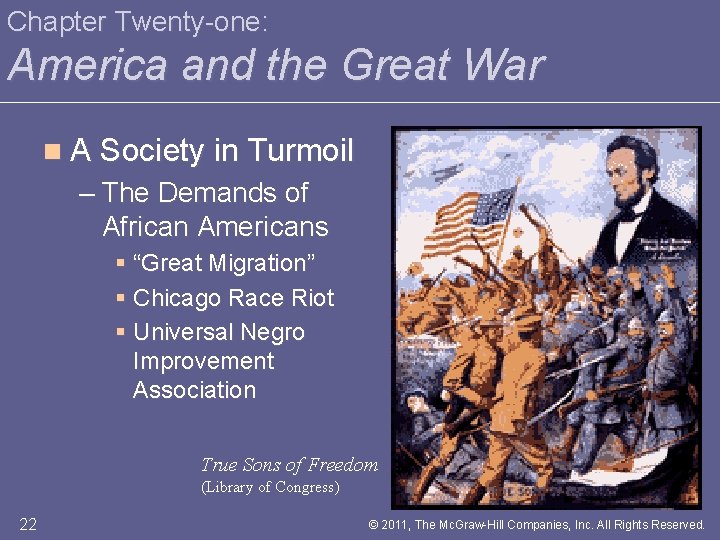 Chapter Twenty-one: America and the Great War n A Society in Turmoil – The