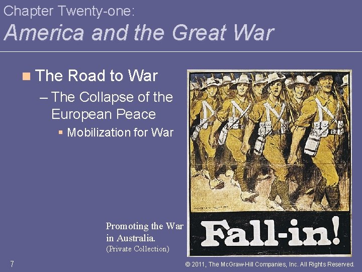 Chapter Twenty-one: America and the Great War n The Road to War – The