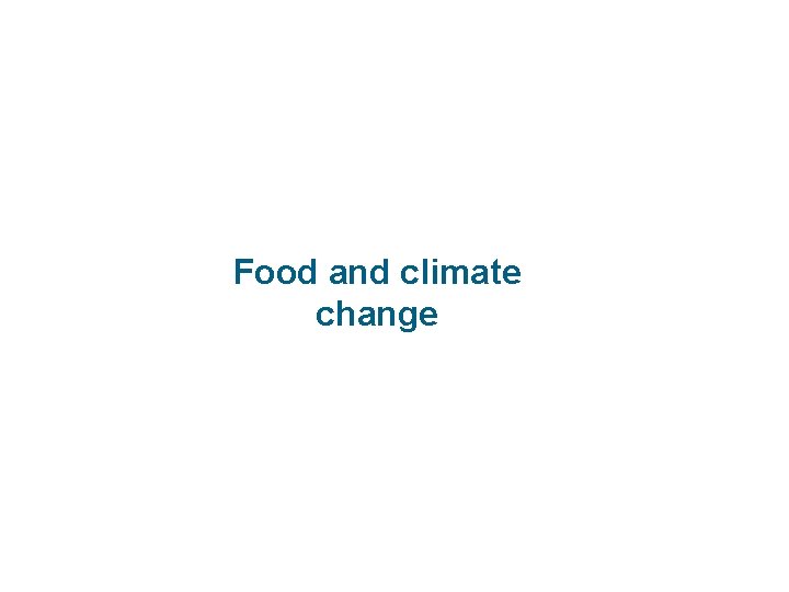 Food and climate change 