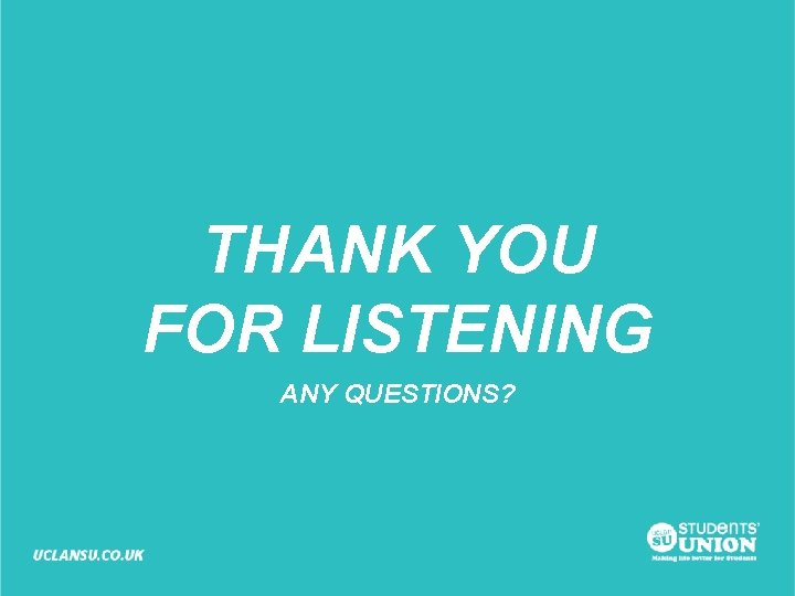 THANK YOU FOR LISTENING ANY QUESTIONS? 