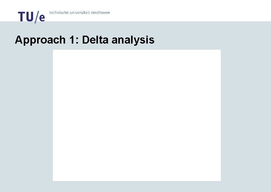 Approach 1: Delta analysis 