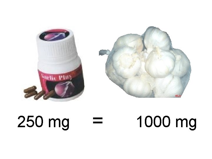 250 mg = 1000 mg 