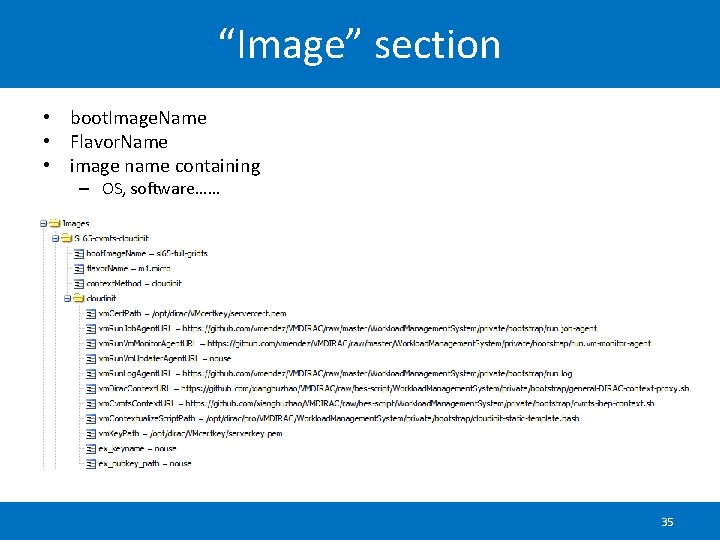 “Image” section • boot. Image. Name • Flavor. Name • image name containing –
