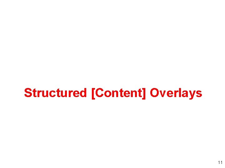 Structured [Content] Overlays 11 