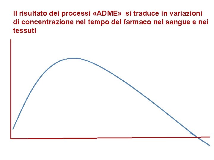 Il risultato dei processi «ADME» si traduce in variazioni di concentrazione nel tempo del