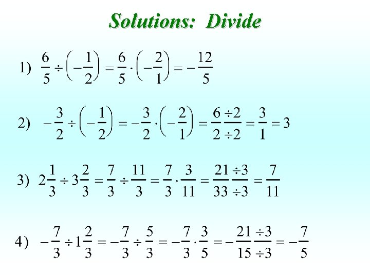 Solutions: Divide 