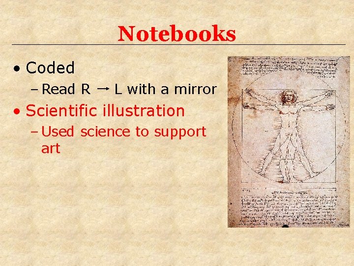 Notebooks • Coded – Read R L with a mirror • Scientific illustration –