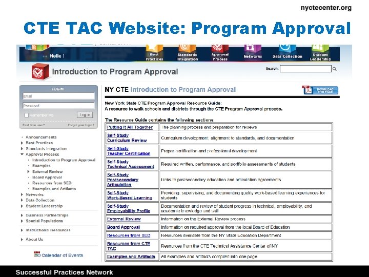 CTE TAC Website: Program Approval 