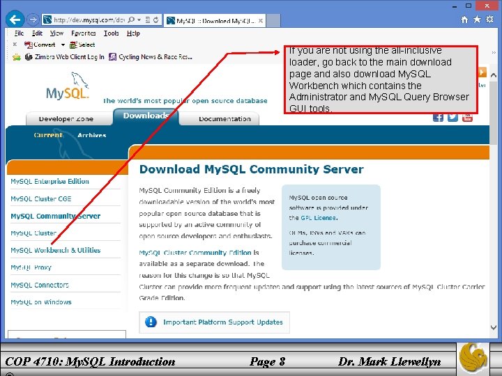 If you are not using the all-inclusive loader, go back to the main download
