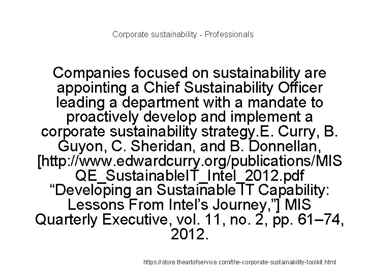 Corporate sustainability - Professionals Companies focused on sustainability are appointing a Chief Sustainability Officer