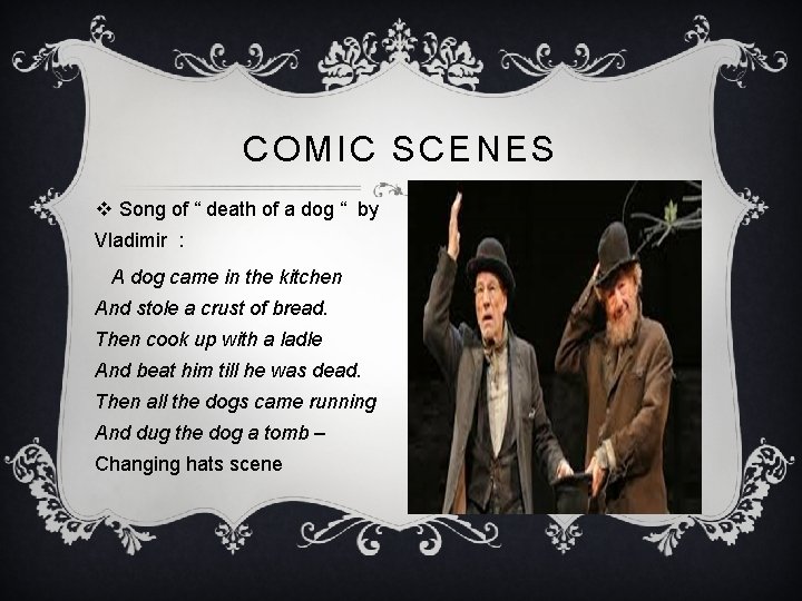 COMIC SCENES v Song of “ death of a dog “ by Vladimir :