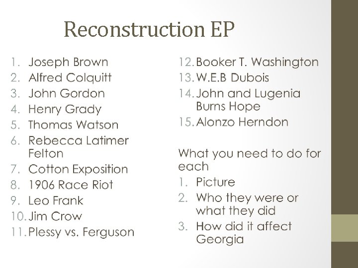 Reconstruction EP 