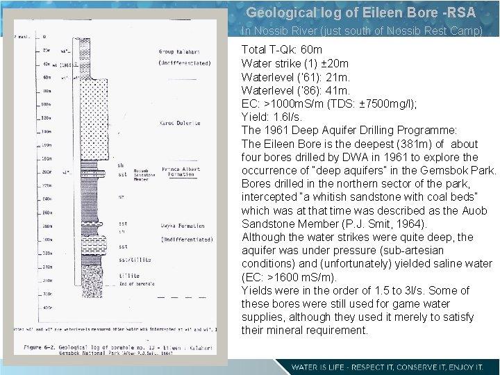 Geological log of Eileen Bore -RSA In Nossib River (just south of Nossib Rest