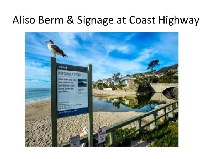 Aliso Berm & Signage at Coast Highway 