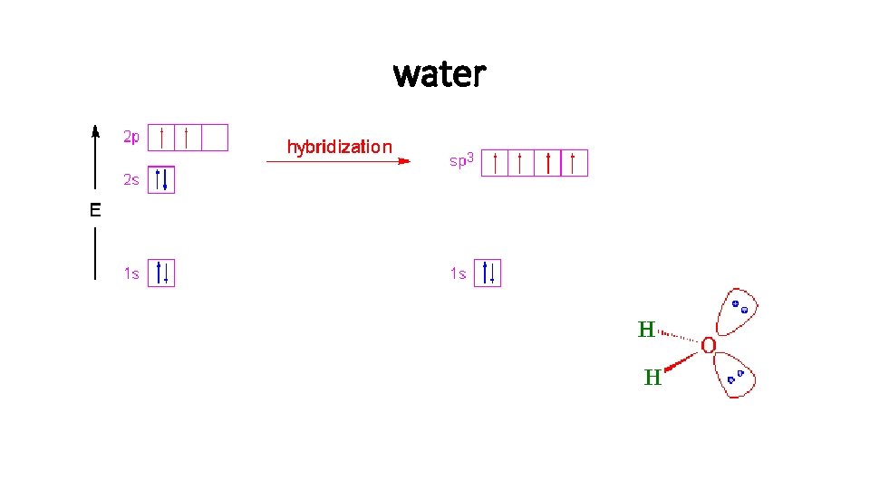 Hybridization Combination of atomic orbitals to form hybrid