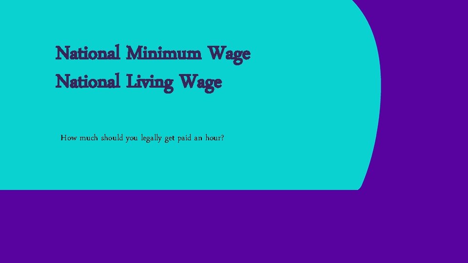 National Minimum Wage National Living Wage How much should you legally get paid an