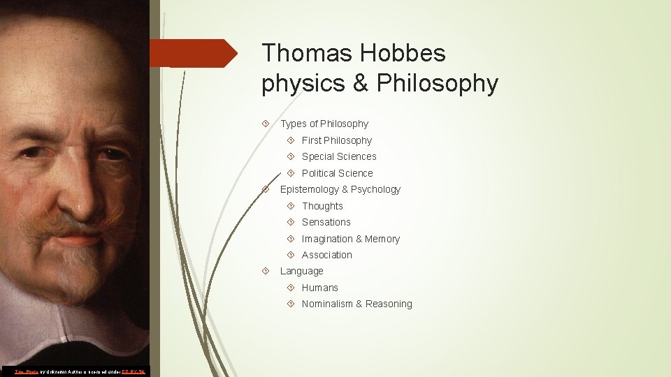 Thomas Hobbes physics & Philosophy Types of Philosophy First Philosophy Special Sciences Political Science