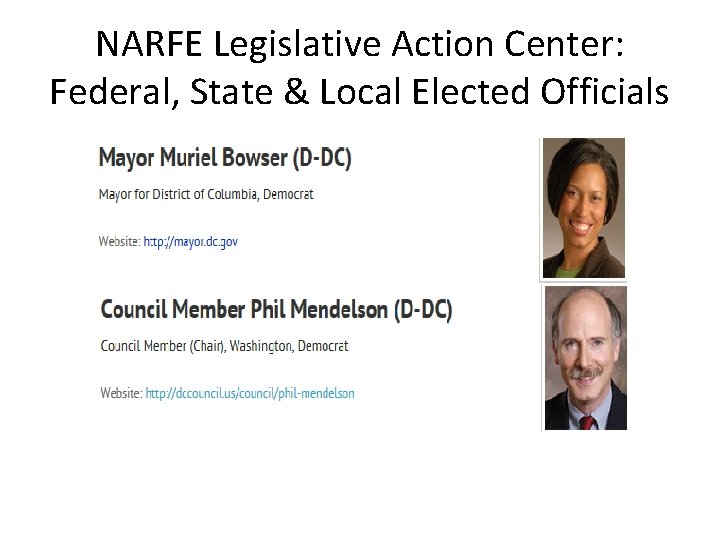 NARFE Legislative Action Center: Federal, State & Local Elected Officials 