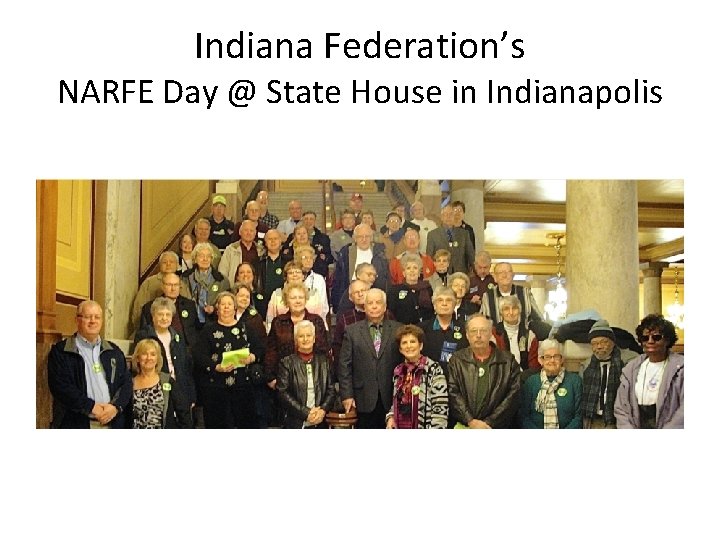 Indiana Federation’s NARFE Day @ State House in Indianapolis 
