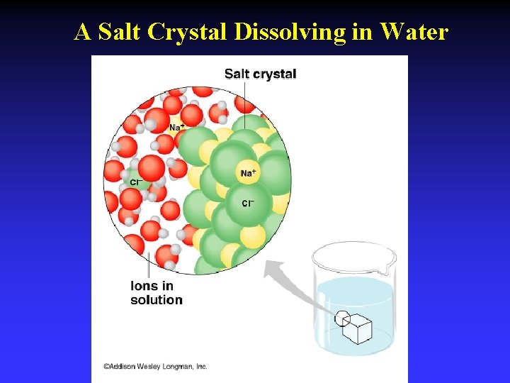 A Salt Crystal Dissolving in Water 