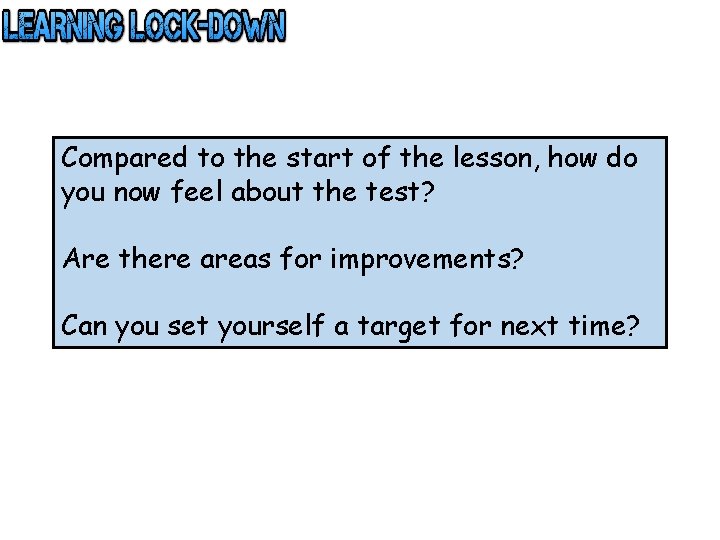 Compared to the start of the lesson, how do you now feel about the