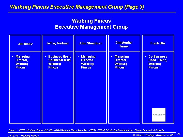 Warburg Pincus Executive Management Group (Page 3) Warburg Pincus Executive Management Group Jim Neary